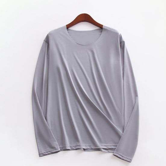 Podzim Jarní Pánský top Bezešvé Jednobarevné O Dlouhé rukávy Vysoce elastické Rychleschnoucí Denní nošení