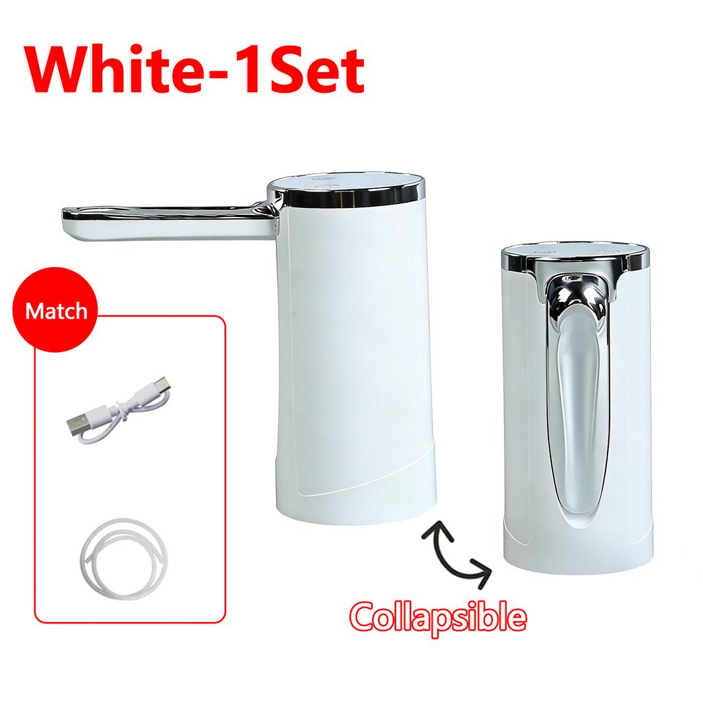 Electric Water Pump Bucket Water Suction Device Portable USB Charging Water Intake Tool for Household Office Outdoor Daily Use