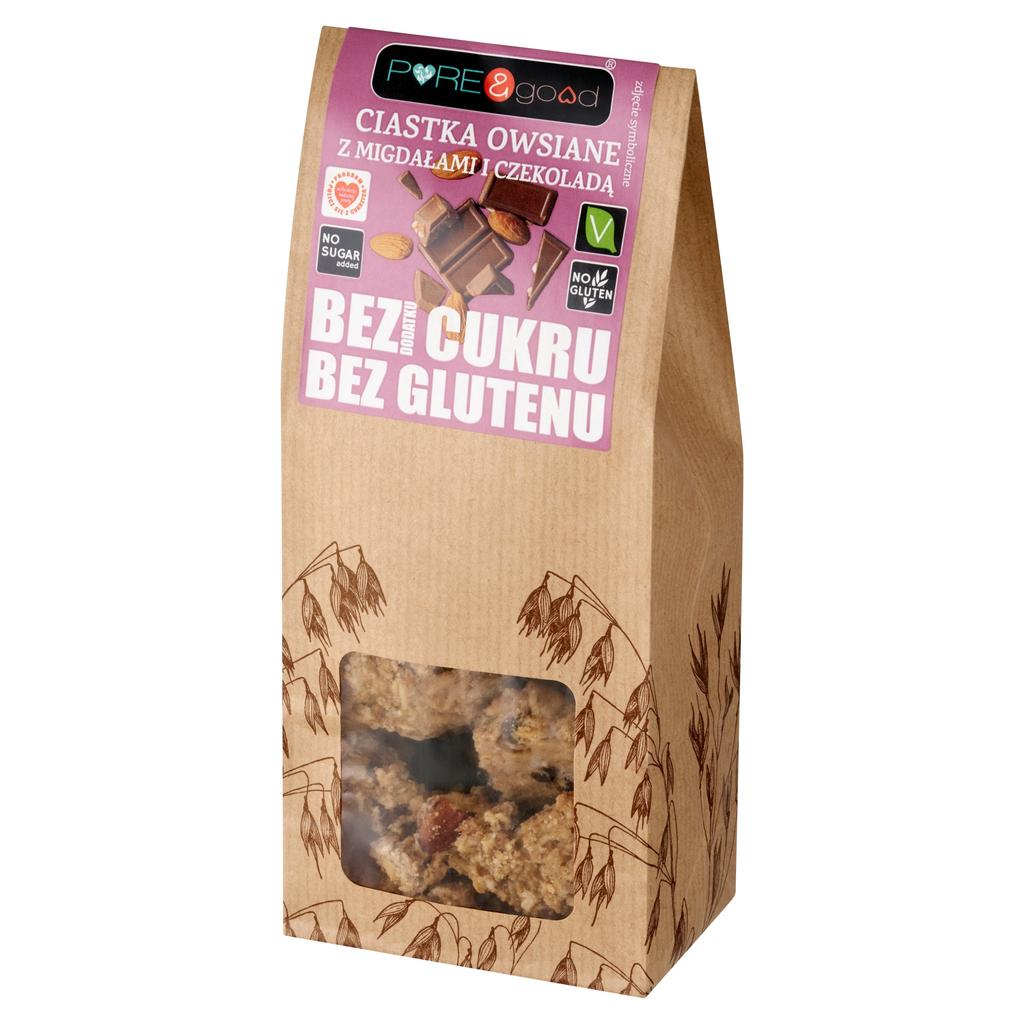 Pure&Good Oat Cookies with Almonds and Chocolate, Gluten-Free, 150g