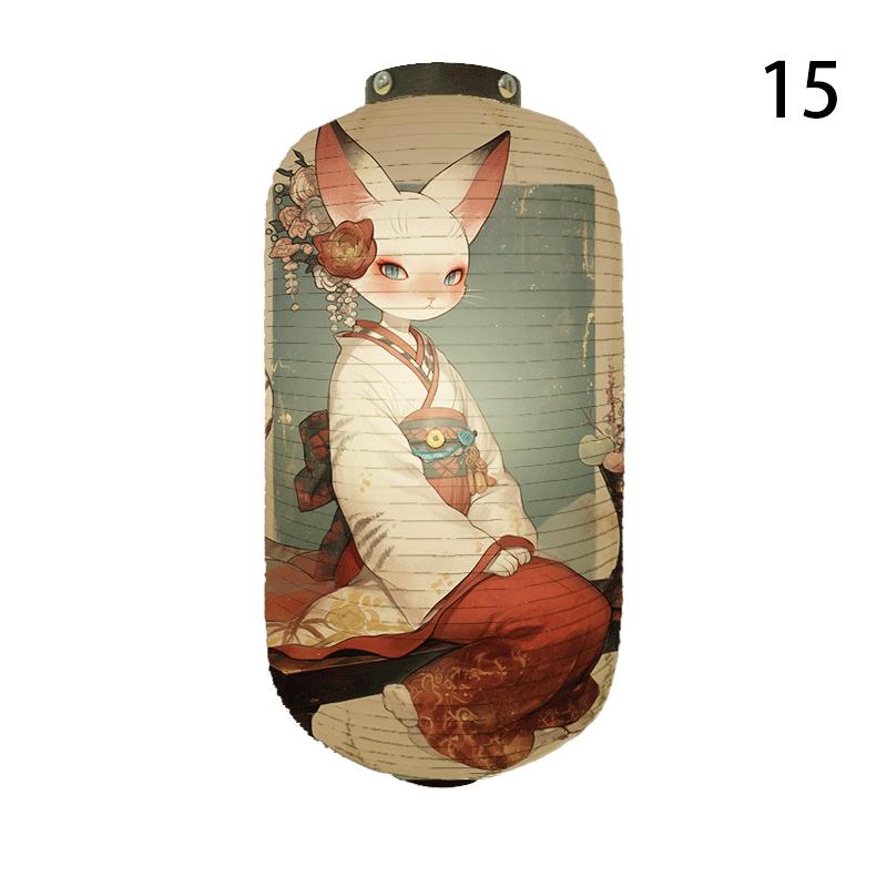 NEW Japanese Chochin Hanging Lantern Ukiyo-e Style Samurai Cat Anime Cartoon Lantern Sushi Restaurant Decor Festival Party Decor