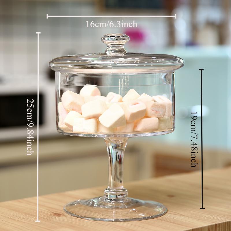 

Европейский стиль стеклянная крышка высокая ножка банка для хранения конфет прозрачный дисплей настольная банка для хранения десертов украшение для дома и свадьбы