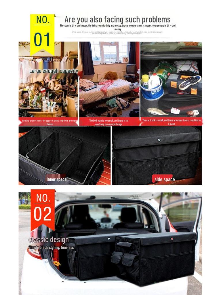 Mitsubishi Thickened Car Trunk Organizer Storage Box