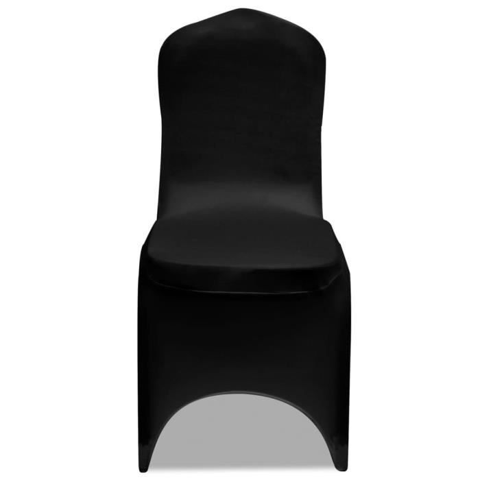 Housses de chaise - vidaXL - Noir - 18 pcs - Lavable à 40 °C - Élastique et déhoussable