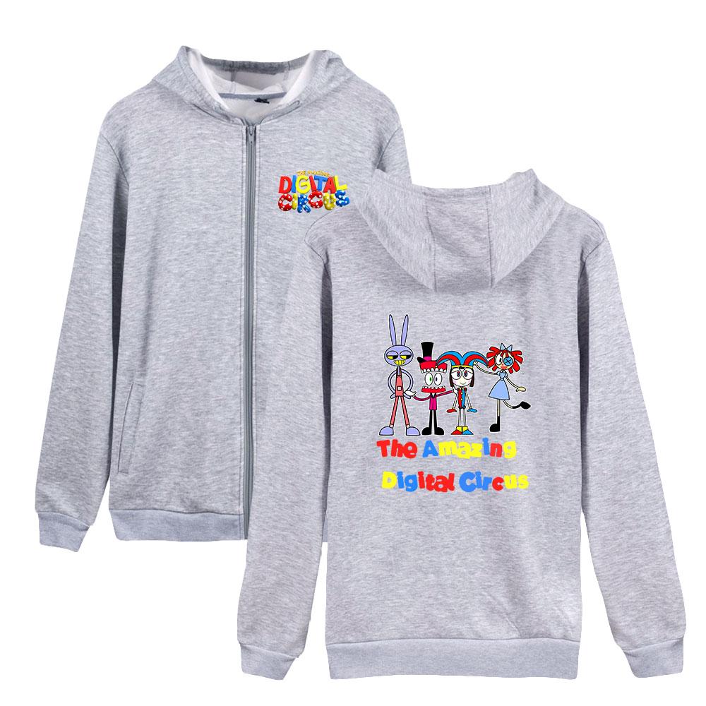 Autumn/Winter Zipper Cardigan Men Women's Casual Sweatshirt The Amazing Digital Circus Anime Printed Hoodie Fashion Hip Hop Street Apparel