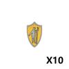 Middle Ages Empire Flag Pole Building Blocks Military Castle Lion Teutonic Knight Soldier Figures Roman Warrior Sheild Brick Toy