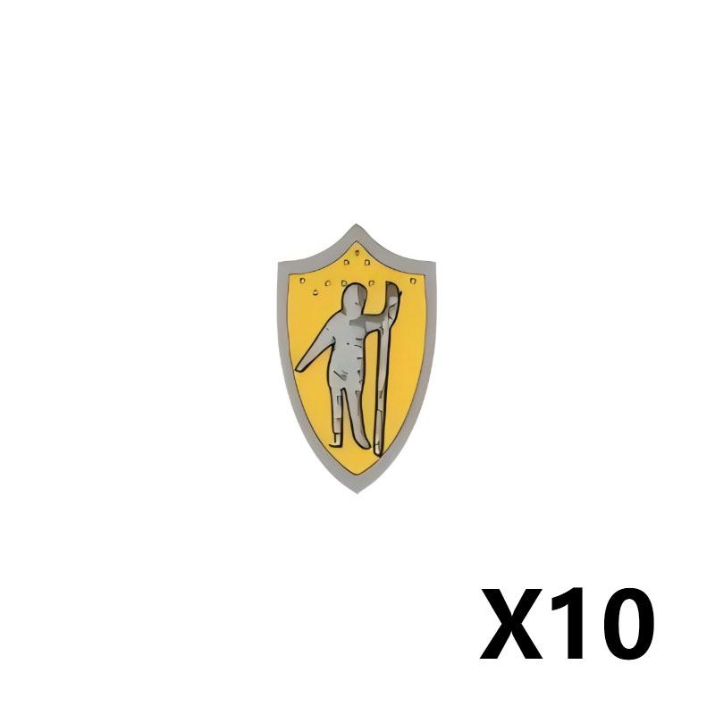 Middle Ages Empire Flag Pole Building Blocks Military Castle Lion Teutonic Knight Soldier Figures Roman Warrior Sheild Brick Toy