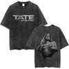 T-shirt Graphique Tate McRae Noir Lavé Streetwear Y2K Unisexe S-XXL