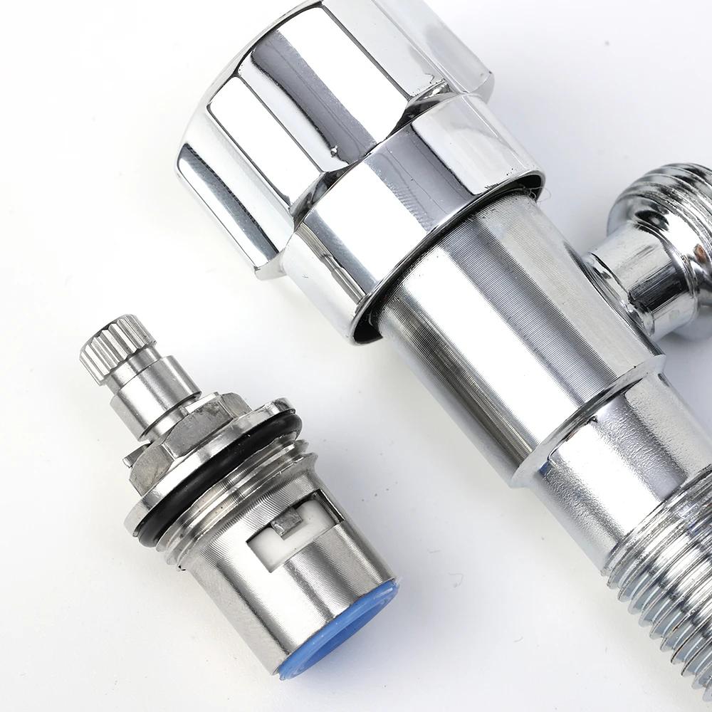 1/5pcs Replacement Faucet Cartridges Stainless Steel Tap Valves Household Single Angle Valve Kitchen Bathroom Shower Parts