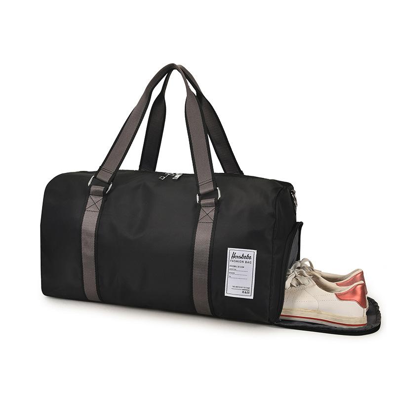 Portable travel bag, men's and women's independent shoe compartment, wet and dry separation, sports fitness bag, casual shoulder messenger luggage bag