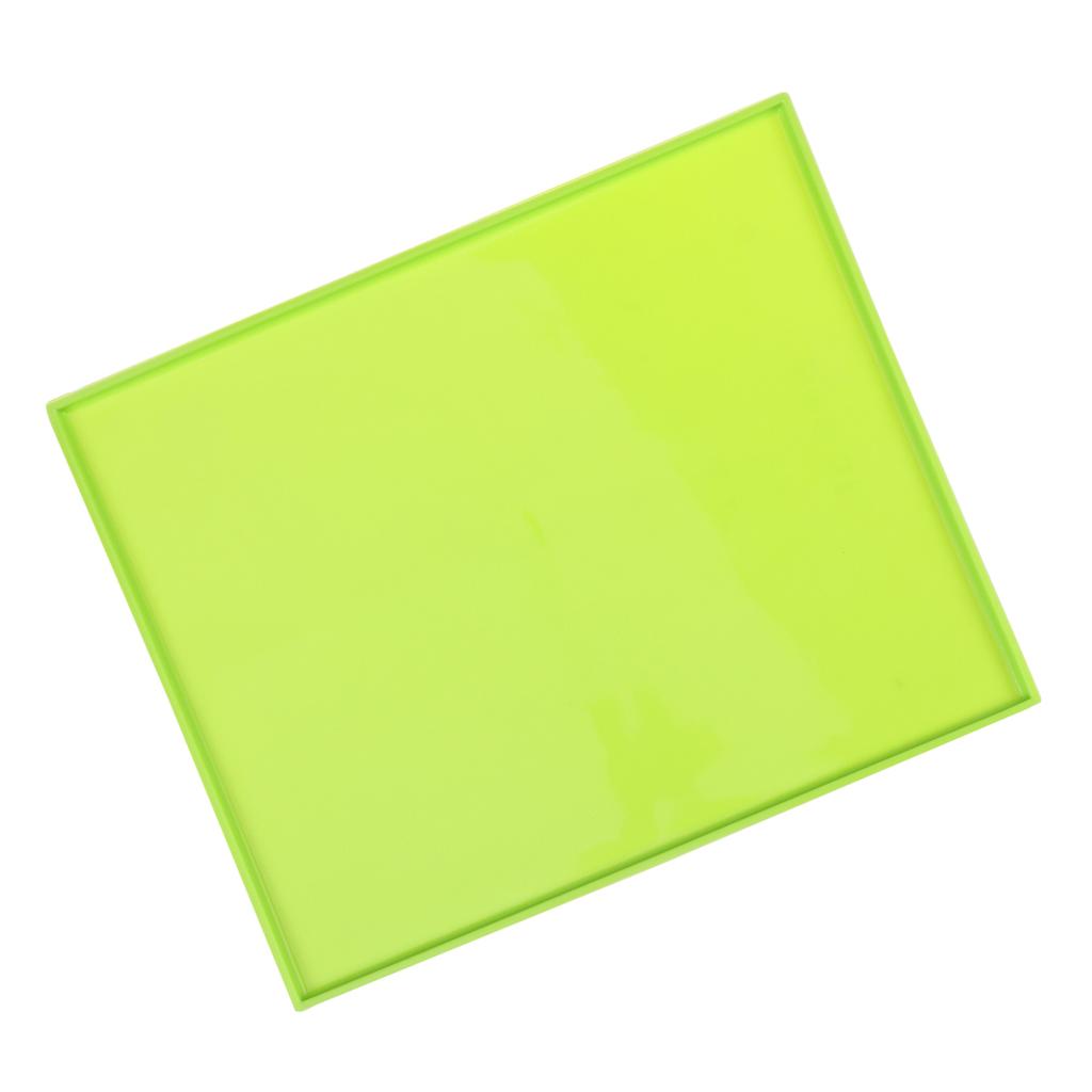 Pet Feeding Mat Red Silicone Waterproof Non-Slip Raised Edge Easy Clean Dishwasher Safe Dog Cat Food Bowl Pad Silicone Pet