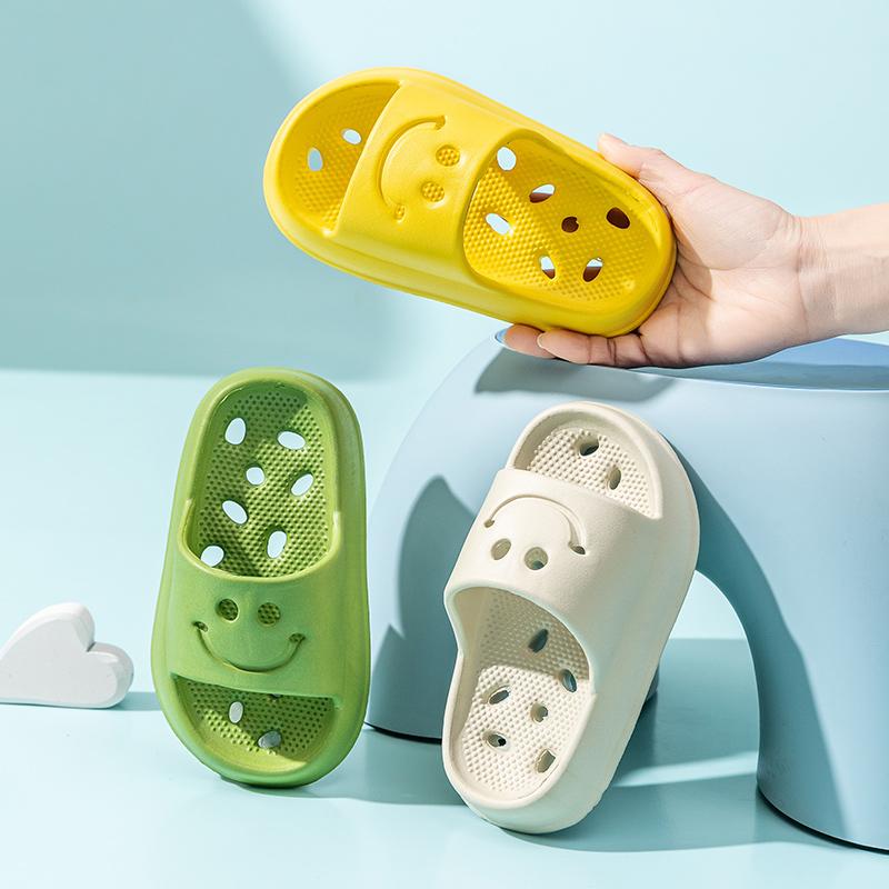 Çocuk Duş Terlikleri Unisex Kaymaz İçi Boş Sızıntı, Kokusuz Ayaklar 24-39