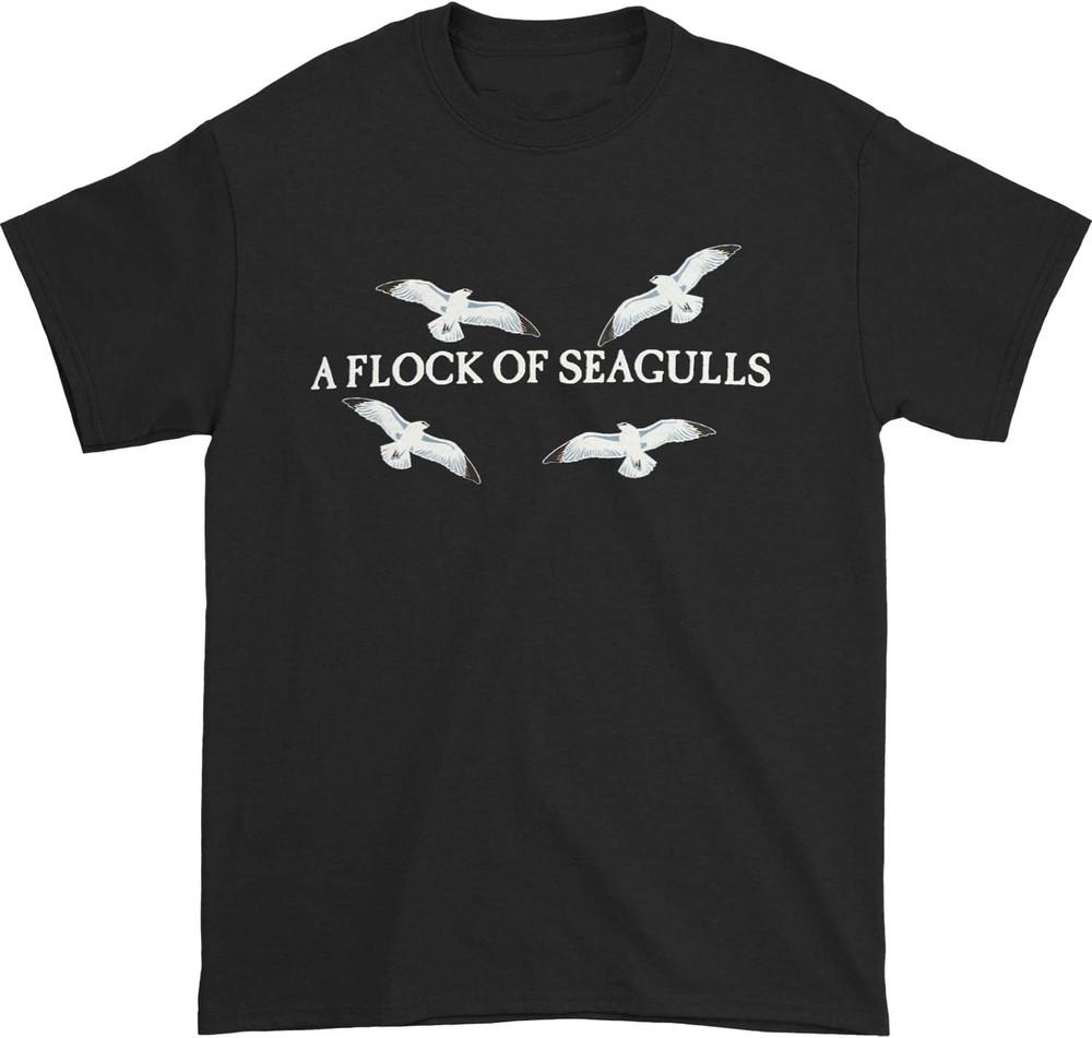 New A Flock Of Seagulls Band Heavy Cotton Black T Shirt For Men All Size AG347 Unisex T-Shirt