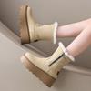 Thick-soled snow boots for women 2025 winter new Northeast large cotton shoes for women, piled and thickened warm boots for women