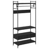 Wardrobe Black Oak Effect 89 X 39 X 184.5 Cm