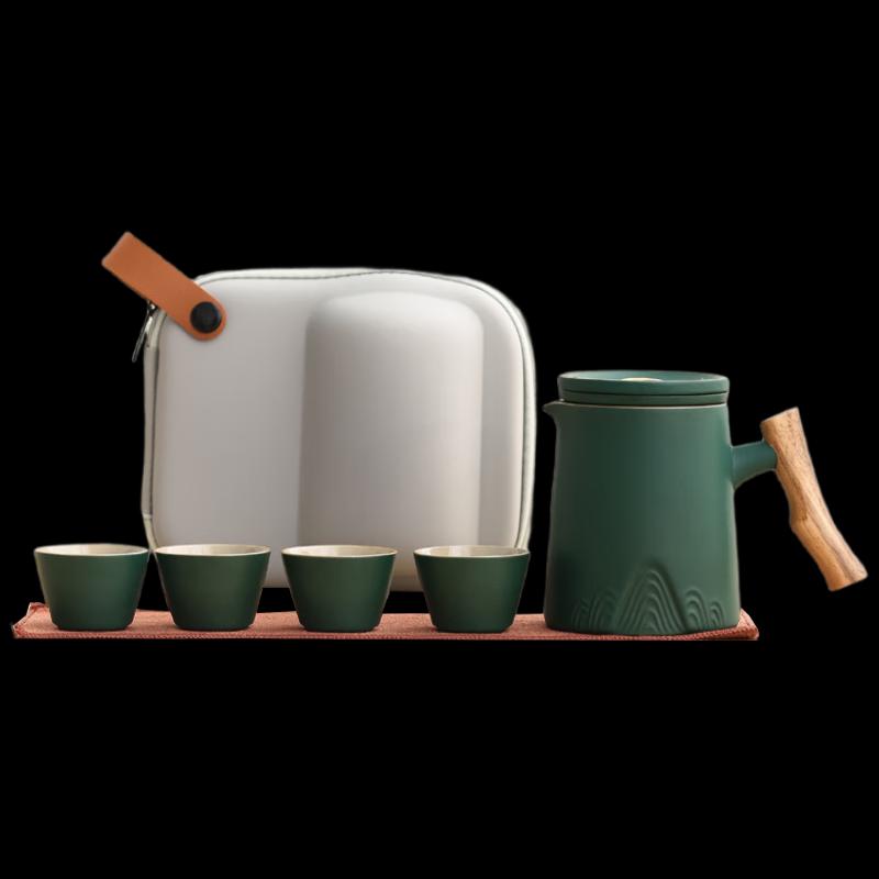 Wo Ding Yuanshan Portable Ceramic Travel Tea Set