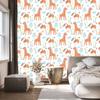 Wallpaper Safari Animals Lions Rainbows for Living Room and Bedroom 50x1000