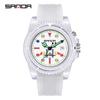 SANDA Youth Watch TJ6078 Double Calendar Glow Junior High School Student Simple Personality Transparent Watch Band Men's and Women's Watch