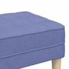 Bench with Cushion Jeans Blue 113 X 57 X 39 Cm Fabric