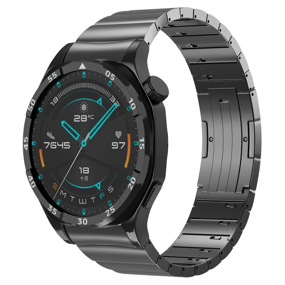 One Bead Quick Release Stainless Steel Watch Band Curved No Gap Wrist Strap Special Fit for Huawei Watch GT5 46mm Business Replacement Accessories