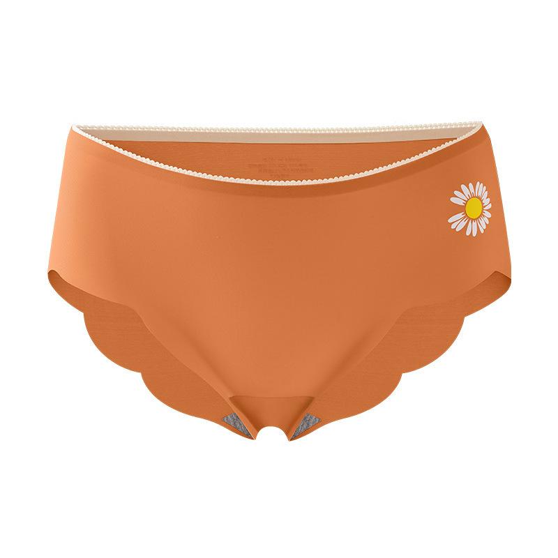 Women's Ice Silk Seamless Underpants Facial Mask Pants Summer Waist Breathable Briefs Shorts