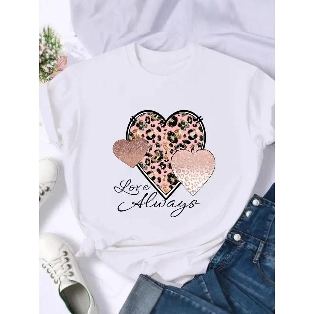 Flower Style Trend Cute Fashion Women Graphic T Shirt Print T-shirts Stylish Short Sleeve Top Clothing Ladies Female Tee T-Shirt