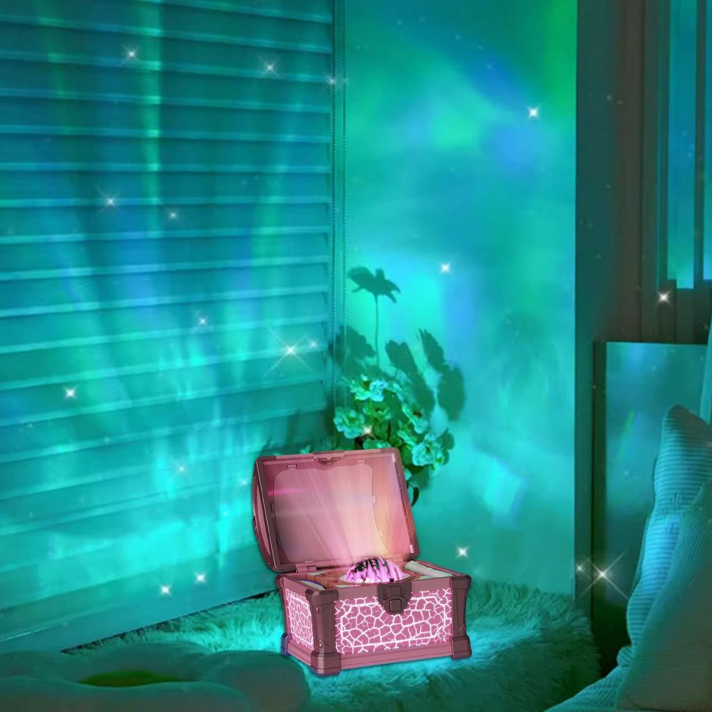Chest Projection Night Light with Speaker and Noise for Kids Bedroom