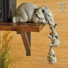 3Pcs/Set Cute Elephant Figurines Home Decor Creative Crafts Elephant Holding Baby Elephant Resin Home Furnishing Gift Decor