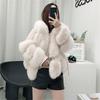 Fashion Sheepskin Coat Genuine Womens Fox Fur Winter