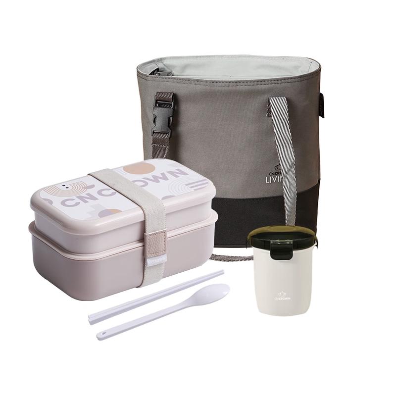 CNCrown Double-Layer Partitioned Lunch Box