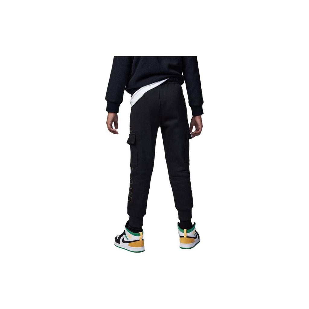 Jordan Kids Alphabet Logo Drawstring Casual Pants Kids Bottoms Black FD0715-010