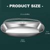 Stainless Steel Serving Plate Easy Cleaning Multipurpose Fish Steamping Tray with Double Handle for Kitchen Food Preps