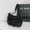 Multi-Pocke Crossbody Bag Denim Commuter Tote Bag Women Large Capacity Messenger Bag