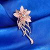Elegant Vintage Rhinestone Orchid Brooch for Women - Sparkling Floral Pin - Intricate Scarves, Jackets, Dresses Weddings Parties Events, Flower Brooch