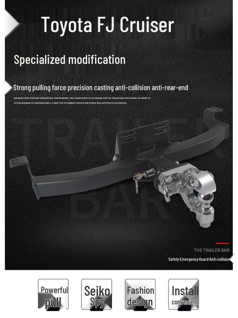 Toyota FJ Cruiser Modified Rear Trailer Hitch & Tow Hook Bracket