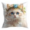 New White Cat Dream Print Pillowcase Atmosphere Decorative Cushion Pillowcase
