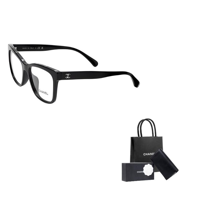 

CHANEL square frame plate square frame glasses frame Asian version black square optical frame men and women same style чорний