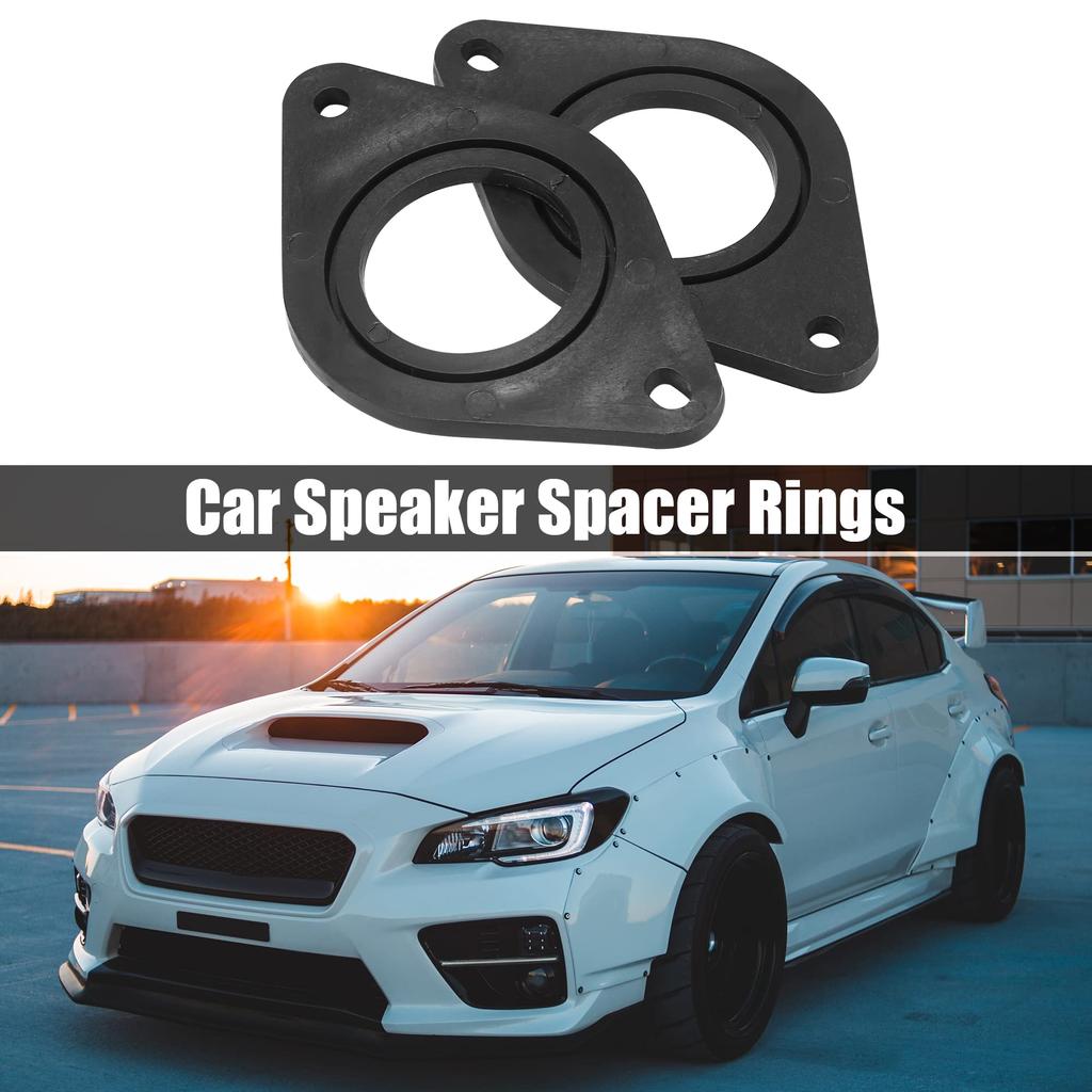 2 X AUTOHAUX Car Tweeter Speaker Mounting Adapter Bracket Ring for Toyota Subaru Compatible Lexus Plastic Black