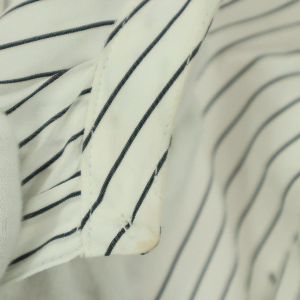 MidiUmi Made In Japan Striped Pattern Long Sleeve Collarless Button Knee-length Dress Women Used