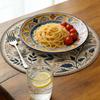 Heat Insulation Floral Table Placemat Embroidery Round Dining Mat  Party Table Decoration