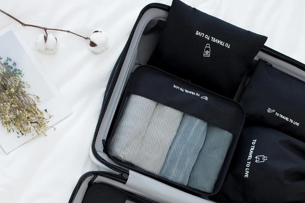 7x Organizer Cases for Suitcases, Cosmetics, Clothes, Underwear, Travel