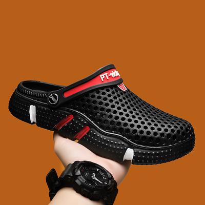 Hole Shoes Men'S Trend Breathable Non-Slip Bag Head Slippers Men'S Casual Dual-Purpose Wading Beach Sandals