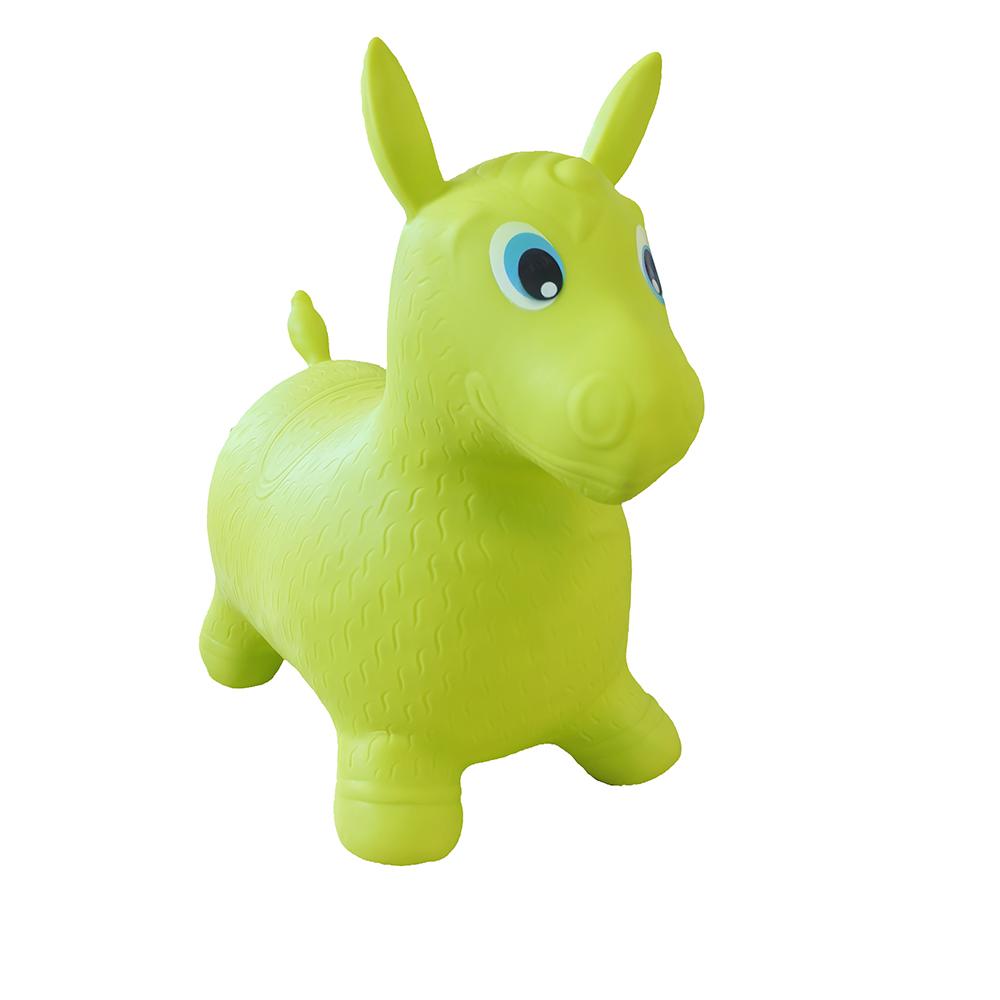 Jumping Green Horse Inflatable Animal Hopper Toys Kid s Bouncing Horse Jumping Bulk зелёный