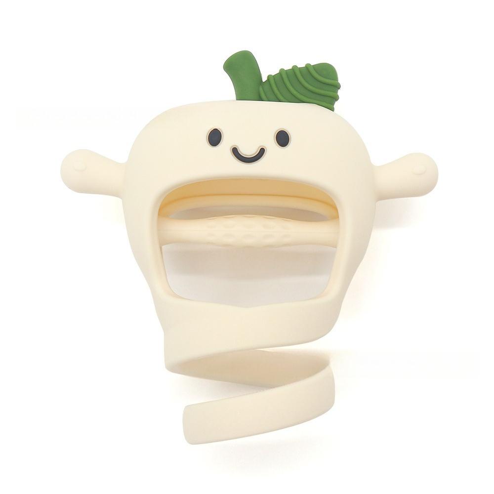 Toothpaste Baby Food Grade Silicone Apple Hand Grab Bite Glue Small Moon Age Soothing Oral Gloves Grinding Stick