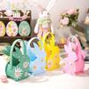 M-Candy Tote Bag Soft Felt Storage Basket Easter Gift Bag 3d Bunny Bag For Gifting Egg Hunt Easter Party