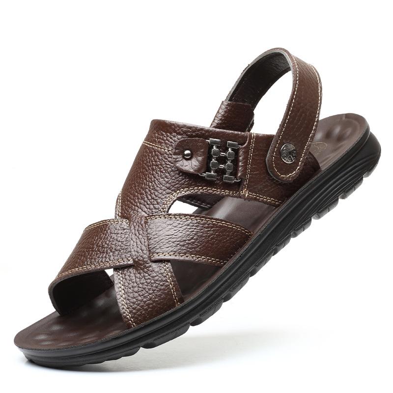 

2025 men s summer average size beach shoes casual spot waterproof black non-slip sgs slippers 44 коричневый