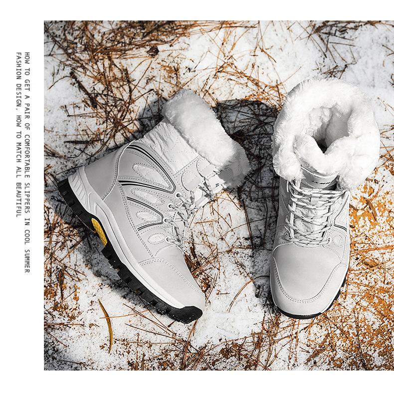 Женские зимние бархатные зимние ботинки — фото 7