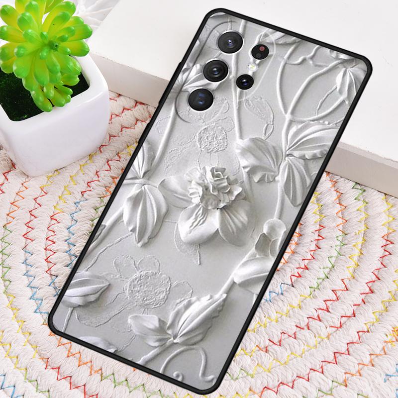 

3D Flower Relief Phone Case for Samsung Galaxy note 10 pro S26 Ultra S23 S24 FE S25 S21 S22 PLUS shockproof Cove Galaxy S24