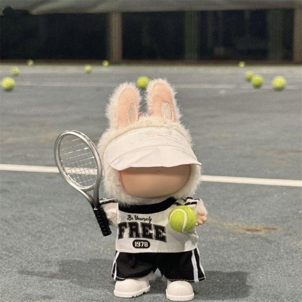 Plush Doll Tennis Loose T-shirt Suitable For, And Third Children's Clothing 17cm Pendant