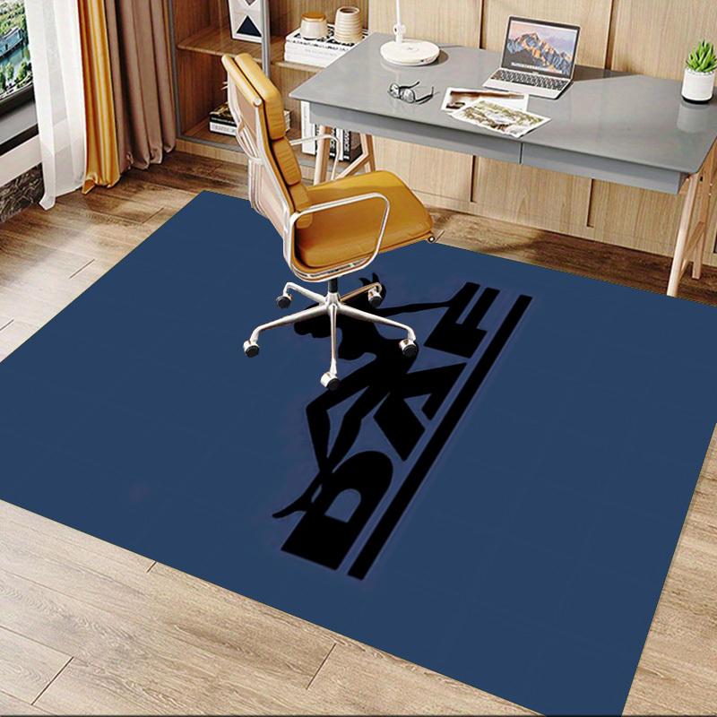 1pc DAF Home Office, Durable Polyester Floor Mat with Easy, Office Decor, Urban Style, Nonslip Backing, Highquality Fabric