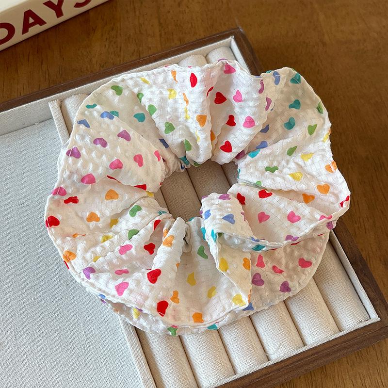 Корейская сладкая сердцевина кишки резинка для волос разноцветный дофаминовый цветок веревка для волос пучок шарф